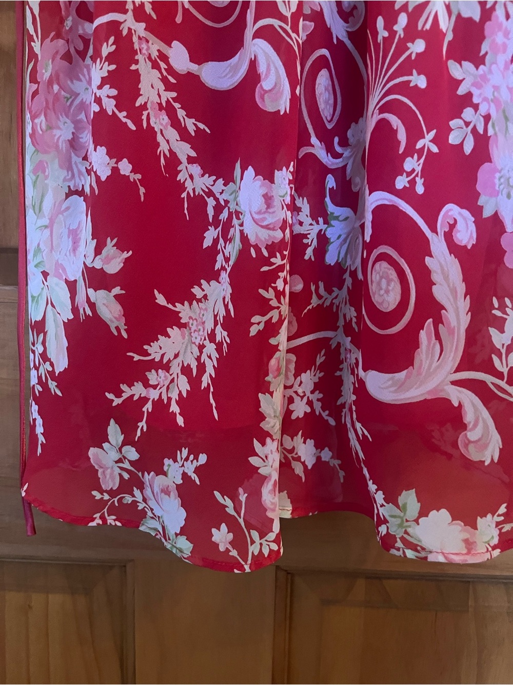 Oscar de la Renta Pink Label Y2K Floral Slip Dress Chemise Babydoll Nightgown L - Picture 4 of 8